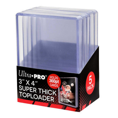 3in x 4in Super Thick 360pt Toploaders (5 pack)