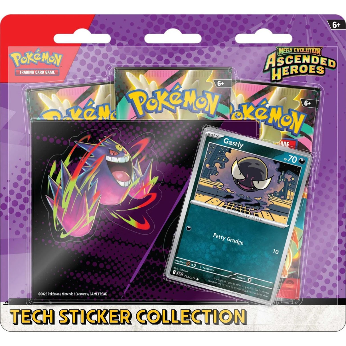 Pokémon TCG: Mega Evolution Ascended Heroes - Tech Sticker Collection - Gastly