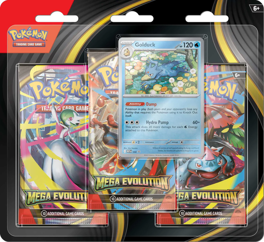 Pokemon TCG: Mega Evolution - 3-Pack - Golduck