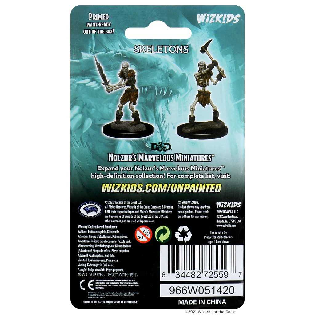 D&D Unpainted Miniatures: Skeletons