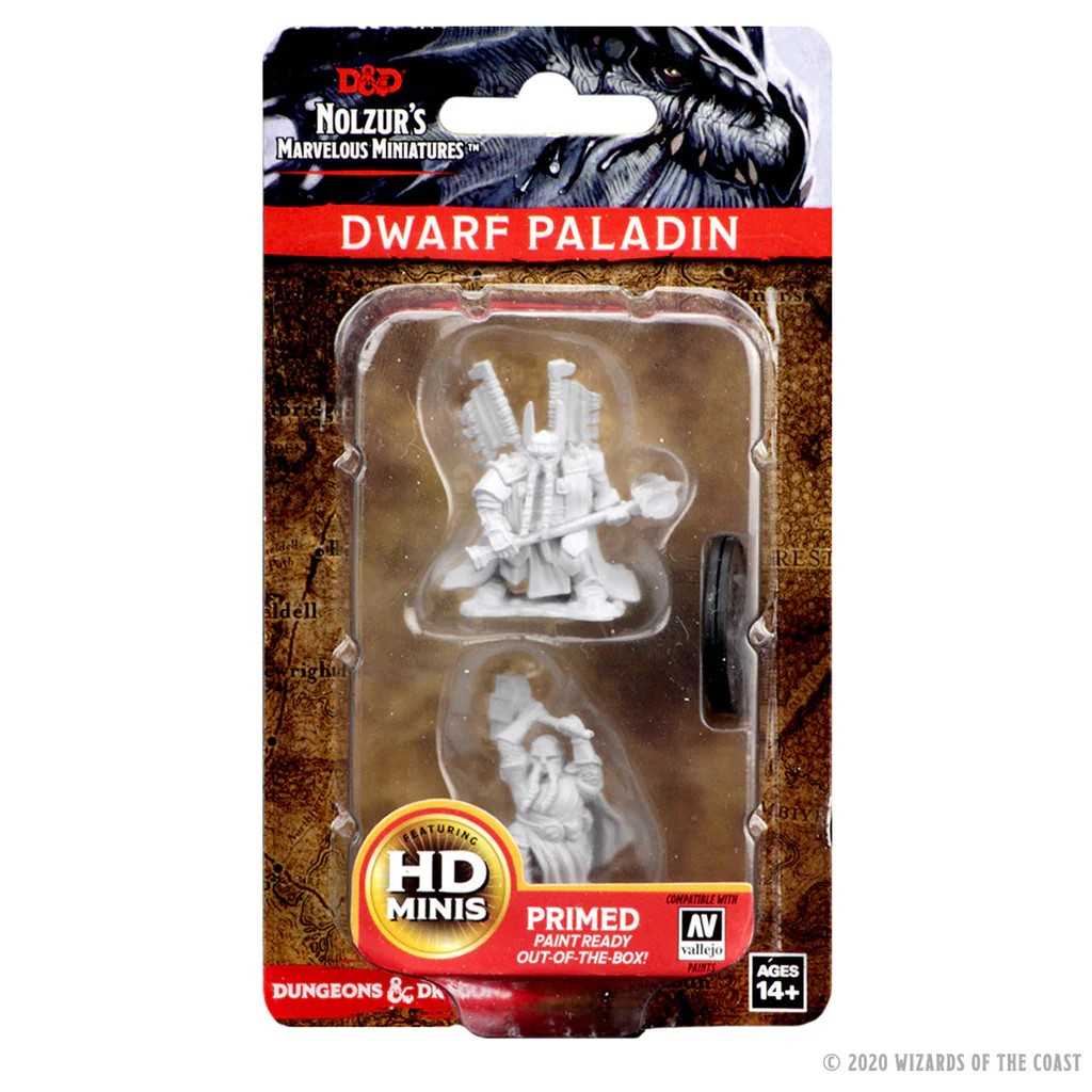 D&D Unpainted Miniatures: Dwarf Male Paladin