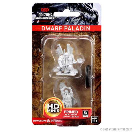 D&D Unpainted Miniatures: Dwarf Male Paladin