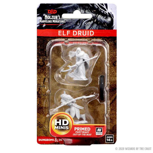 D&D Unpainted Miniatures: Elf Male Druid