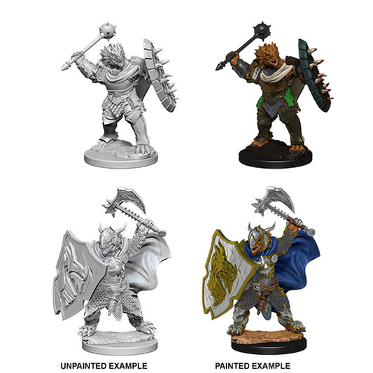 D&D Unpainted Miniatures: Dragonborn Male Paladin