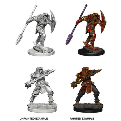 D&D Unpainted Miniatures: Dragonborn Male Fighter with Spear