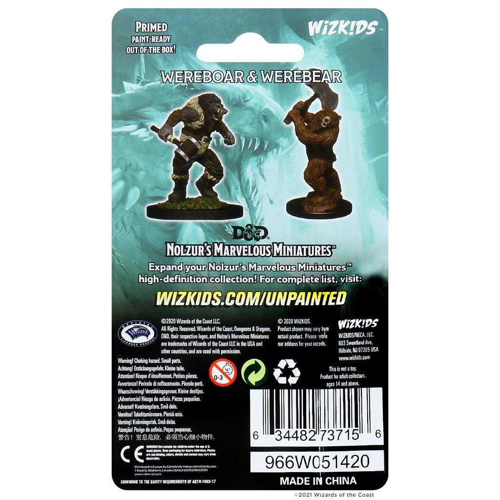 D&D Nolzur's Marvelous Unpainted Miniatures: Wereboar & Werebear
