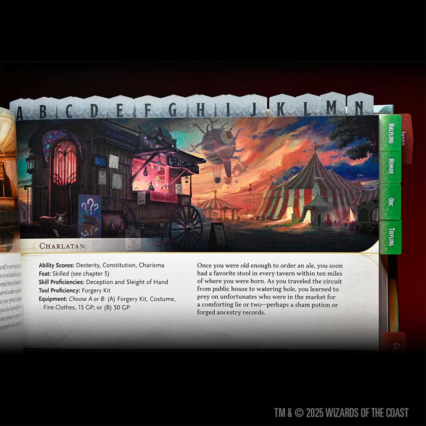 D&D Book Tabs: 2024 Player's Handbook