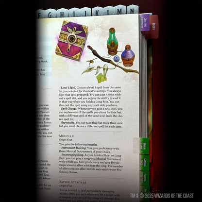 D&D Book Tabs: 2024 Player's Handbook