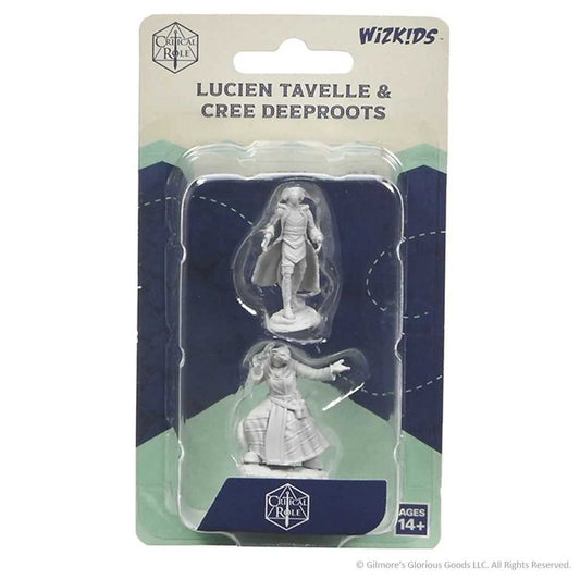 Critical Role Unpainted Miniatures: Lucien Tavelle & Cree Deeproots