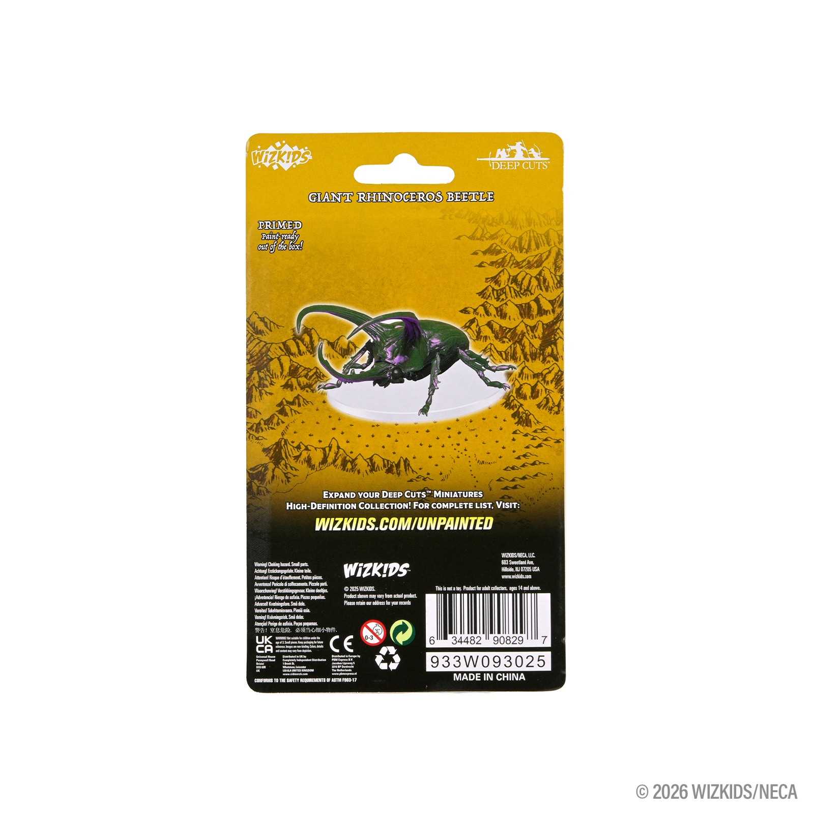 WizKids Deep Cuts Unpainted Miniatures: Giant Rhinoceros Beetle