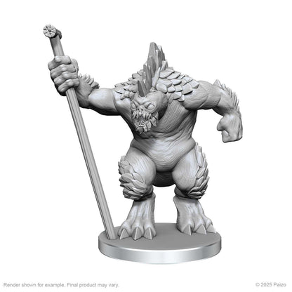 Pathfinder Deep Cuts Unpainted Miniatures: Xulgath Skirmisher & Stoneliege (W26)