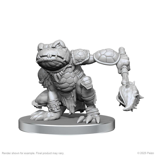 Pathfinder Deep Cuts Unpainted Miniatures: Boggard Scout & Castoroides (W26)