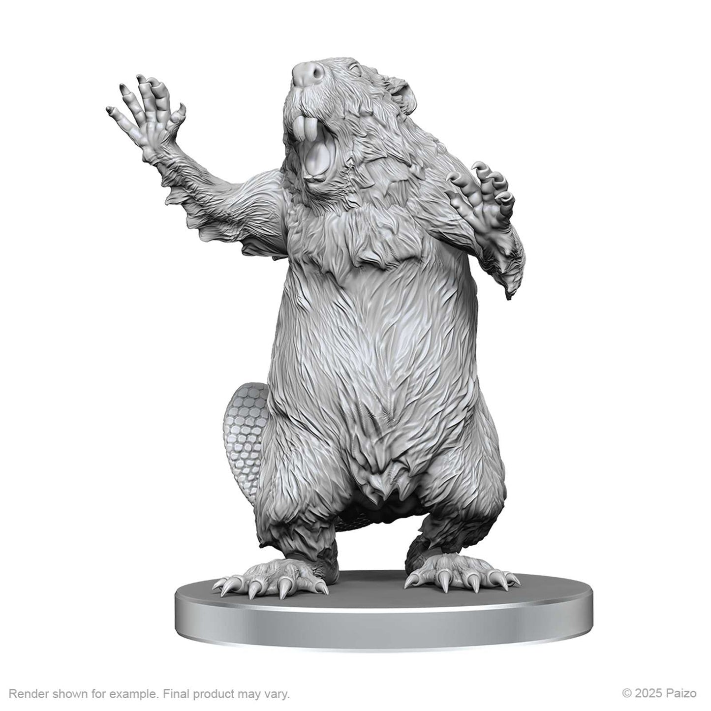 Pathfinder Deep Cuts Unpainted Miniatures: Boggard Scout & Castoroides (W26)