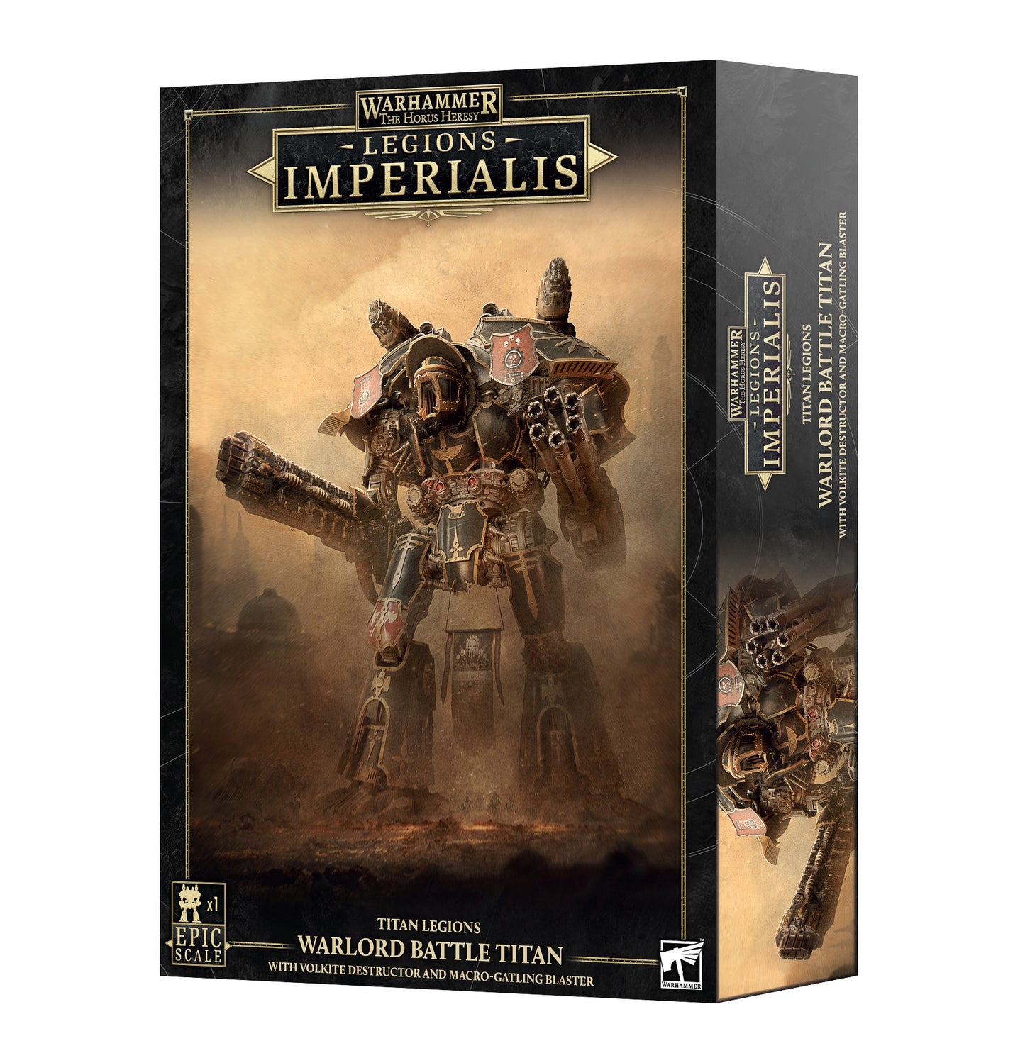 Legions Imperialis: Warlord Titan with Volkite Destructor and Macro Gatling Blaster