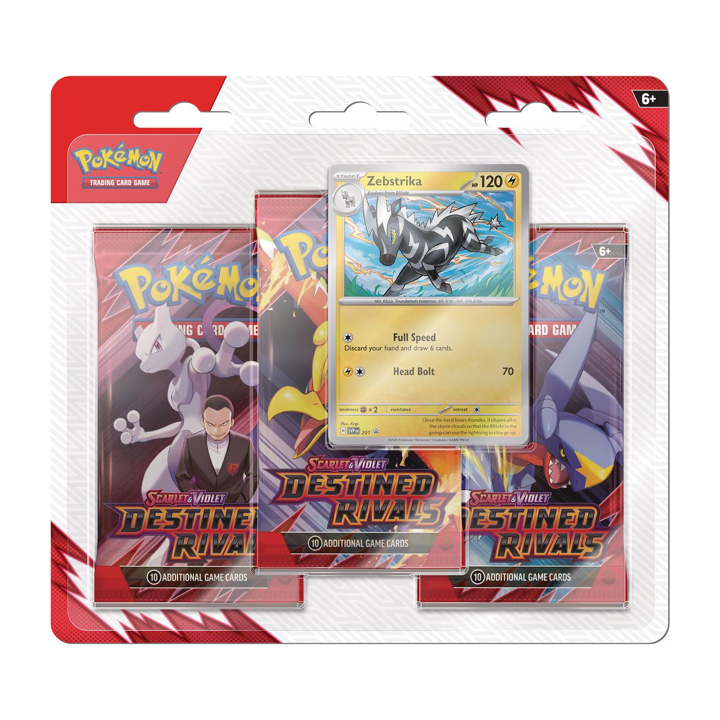 Pokemon TCG: Scarlet & Violet 10 – Destined Rivals - 3-Pack Blister