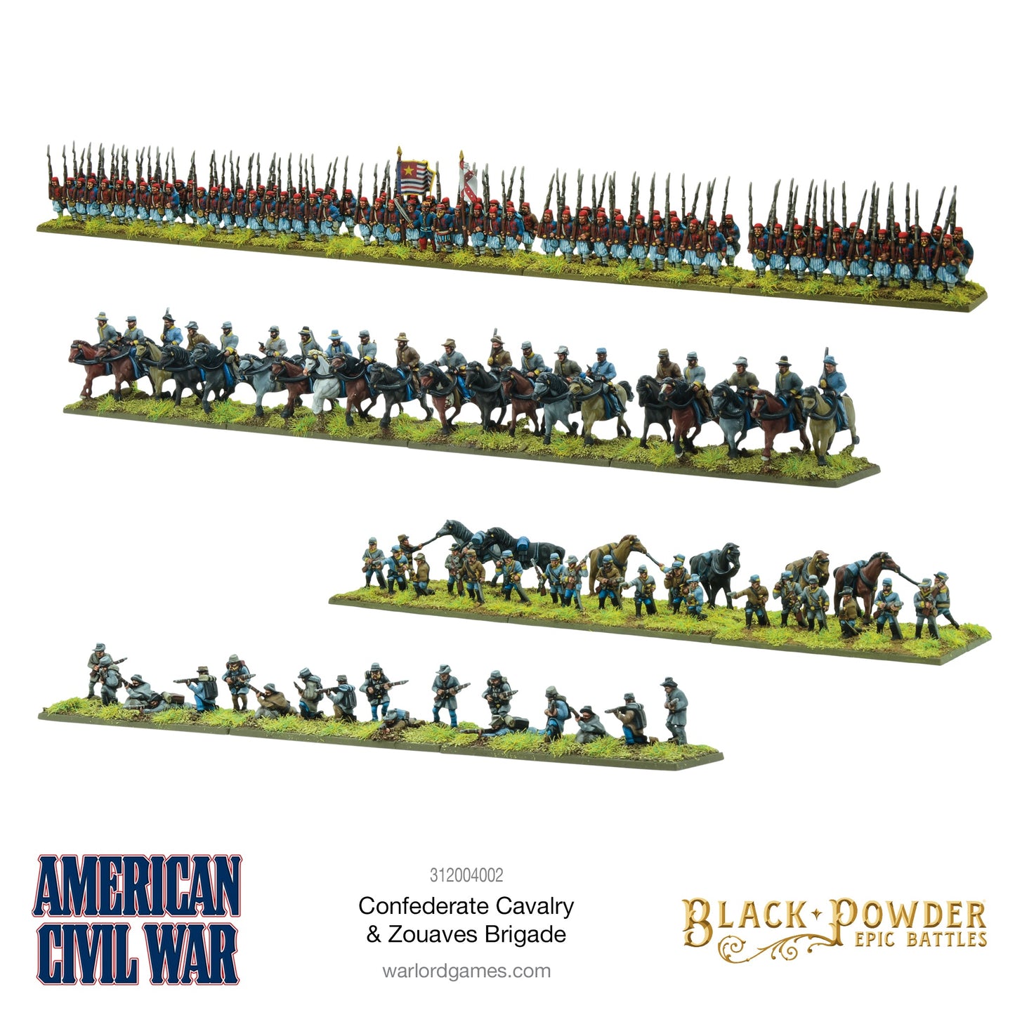 BP Epic Battles: American Civil War Confederate Cavalry & Zouaves brigade