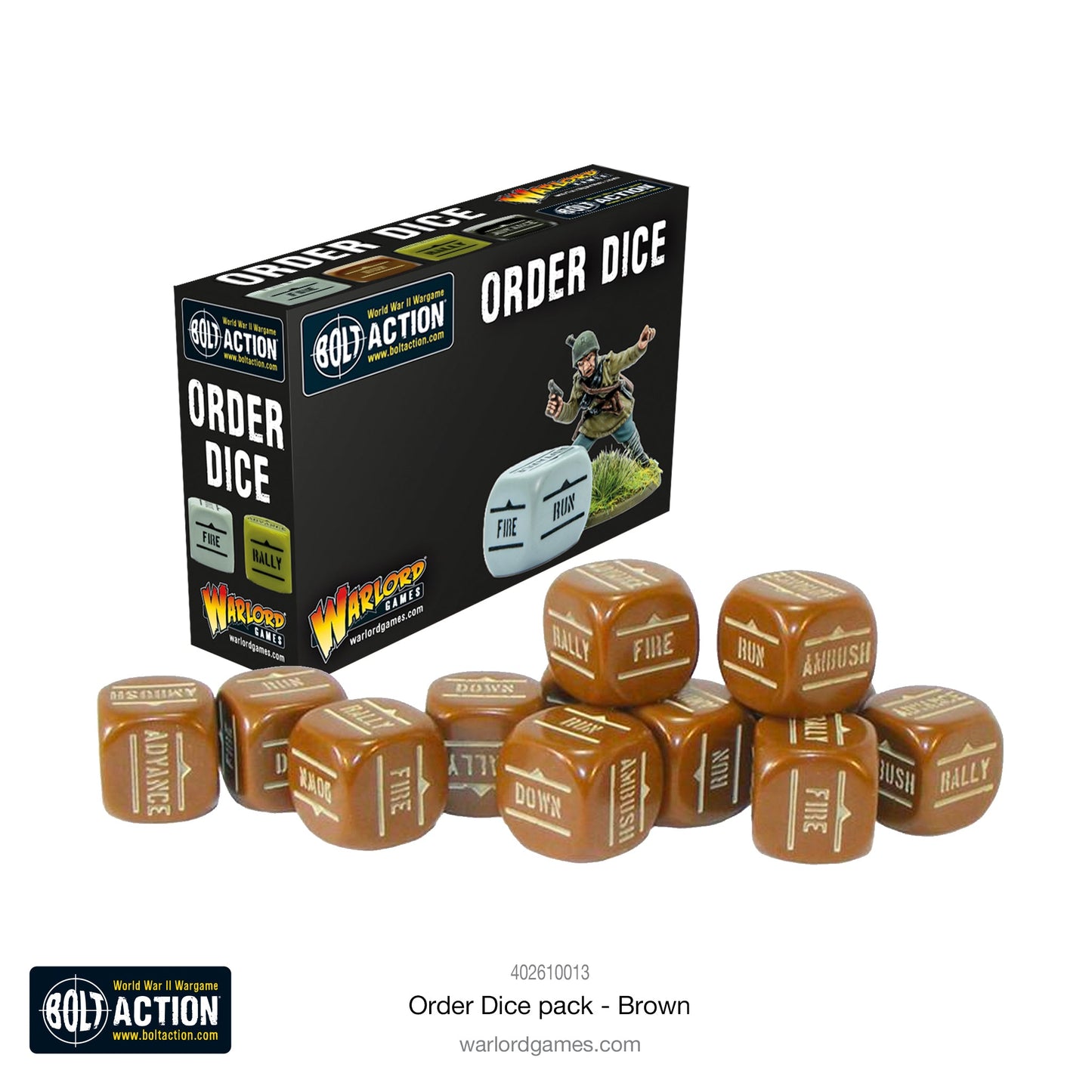 Bolt Action: Orders Dice pack - Brown