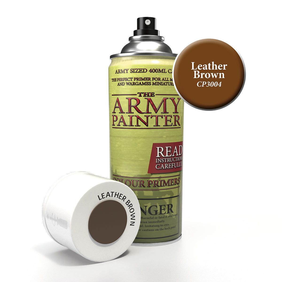 Army Painter Colour Primer Leather Brown Spray - COURIER SHIPPING ONLY